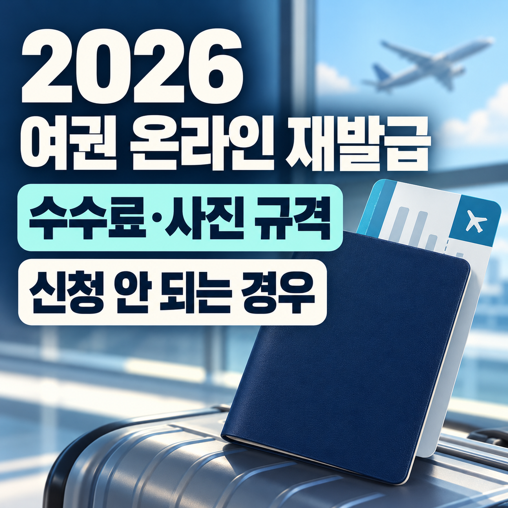 여권 온라인 재발급 안 되는 경우는? 2026 수수료·사진 규격·신청 방법