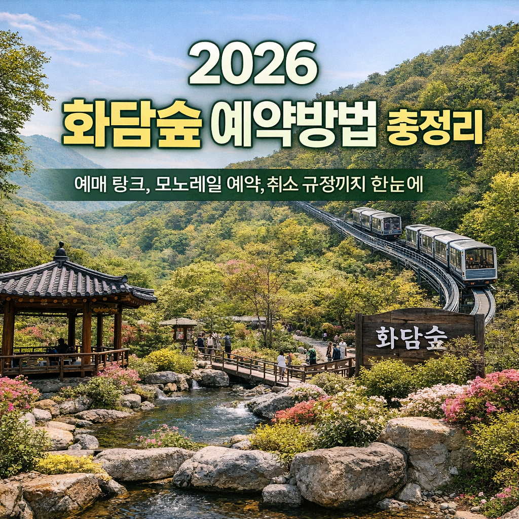 화담숲 단풍 시즌 예약 방법 2026|입장권·모노레일 매진 전 예매 팁