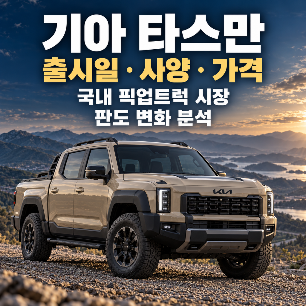 기아 타스만 출시일 사양 가격 및 국내 픽업트럭 시장 판도 변화 분석