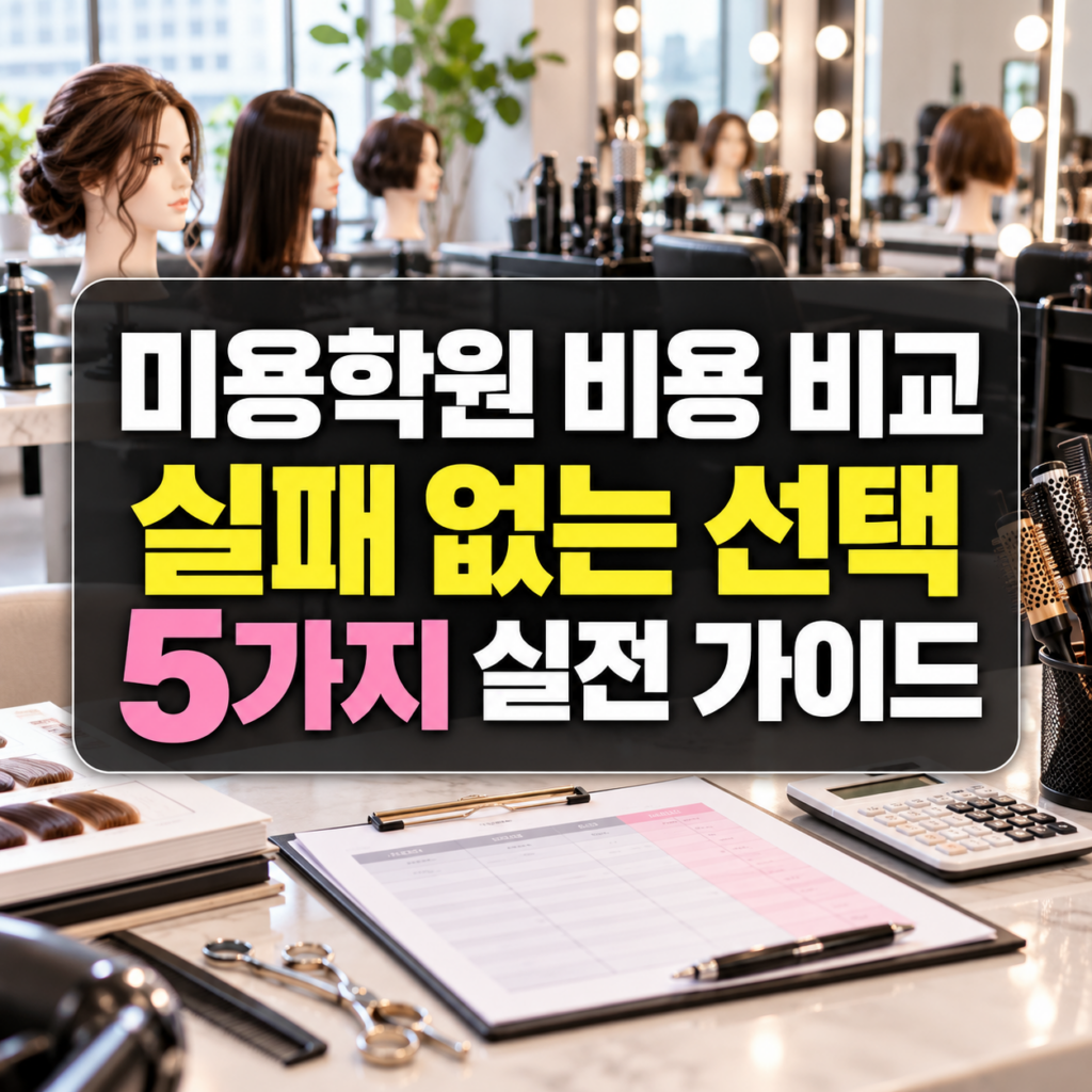 미용 학원 비용 합리적으로 비교하고 실패 없이 선택하는 5가지 실전 가이드