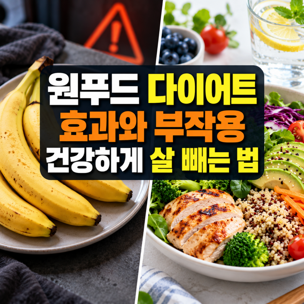 원푸드 다이어트 효과와 부작용의 진실, 건강하게 살 빼는 법 완벽 가이드